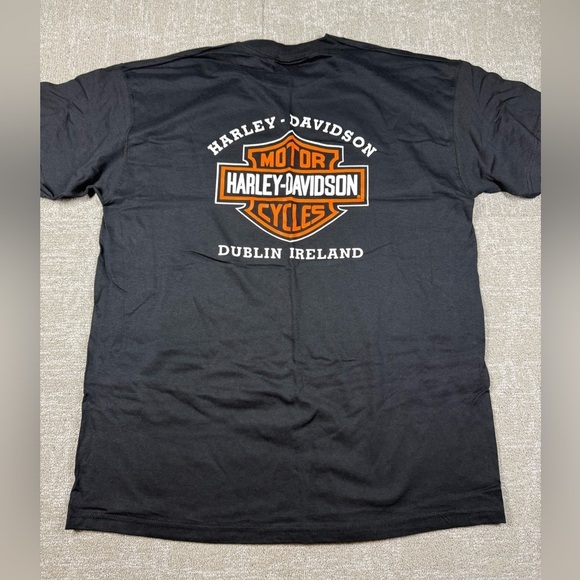 Vintage Harley Davidson Single Stitch Dublin Ireland Biker T-Shirt Mens XL - Picture 6 of 7
